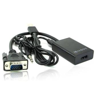 HDMI ตัวแปลงสัญญาณ VGA TO HDMI with audio full hd มีเสียงด้วย (Black) HDMI ตัวแปลงสัญญาณ VGA TO HDMI with audio full hd มีเสียงด้วย (Black)