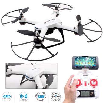 Drone ติดกล้องความละเอียดสูง WiFi พร้อมระบบถ่ายทอดสดแบบ Realtime(NEW มีระบบ ล็อกความสูงได้)สีขาว Drone ติดกล้องความละเอียดสูง WiFi พร้อมระบบถ่ายทอดสดแบบ Realtime(NEW มีระบบ ล็อกความสูงได้)สีขาว
