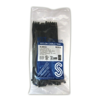 KST สายรัด Nylon Cable Ties ยาว 8 นิ้ว - สีดำ (แพ็ค 100 เส้น) KST สายรัด Nylon Cable Ties ยาว 8 นิ้ว - สีดำ (แพ็ค 100 เส้น)