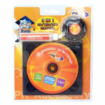 ชุดแผ่นทำความสะอาดหัวอ่าน 3 IN 1 CD/VCD/DVD CLEANING ชุดแผ่นทำความสะอาดหัวอ่าน 3 IN 1 CD/VCD/DVD CLEANING