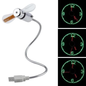 Startup พัดลมระบายความร้อน USB Power +นาฬิกา LED รุ่น UF-211-07D (Green) Startup พัดลมระบายความร้อน USB Power +นาฬิกา LED รุ่น UF-211-07D (Green)