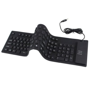 Keyboard Flexible คีย์บอร์ดยาง แบบยาว - สีดำ Keyboard Flexible คีย์บอร์ดยาง แบบยาว - สีดำ