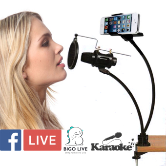 ISmart ไมโครโฟน Studio Condenser Mic Microphone + Wind Screen Pop Filter + Stand (สีน้ำเงิน) ISmart ไมโครโฟน Studio Condenser Mic Microphone + Wind Screen Pop Filter + Stand (สีน้ำเงิน)