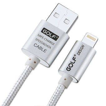 Golf 2M Metal Quick Charge&Data Cable สายชาร์จ Lightning สำหรับ iPhone/iPad/iPod สายถักยาว 2เมตร (สีเงิน) Golf 2M Metal Quick Charge&Data Cable สายชาร์จ Lightning สำหรับ iPhone/iPad/iPod สายถักยาว 2เมตร (สีเงิน)