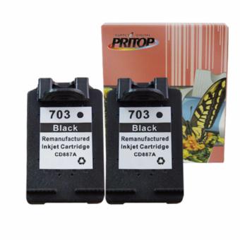PRITOP HP DeskJet K209A/K109A/F735 AIO ใช้ตลับหมึกอิงค์เทียบเท่า รุ่น 703/703B/703BK/CD887A /*2 Pack Pritop PRITOP HP DeskJet K209A/K109A/F735 AIO ใช้ตลับหมึกอิงค์เทียบเท่า รุ่น 703/703B/703BK/CD887A /*2 Pack Pritop