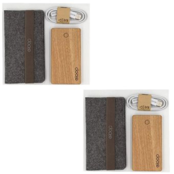 ELOOP E22 POWER BANK แบตสำรอง 12000 mAh ลายไม้ (แพ็ค 2ชิ้น) ELOOP E22 POWER BANK แบตสำรอง 12000 mAh ลายไม้ (แพ็ค 2ชิ้น)