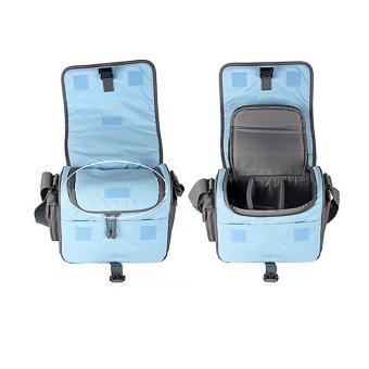 กล้องกระเป๋าเคสเดียวไหล่สำหรับ Nikon Canon Sony Panasonic SLR DSLR กล้อง (สีเทา/สีน้ำเงิน)-ระหว่างประเทศ กล้องกระเป๋าเคสเดียวไหล่สำหรับ Nikon Canon Sony Panasonic SLR DSLR กล้อง (สีเทา/สีน้ำเงิน)-ระหว่างประเทศ