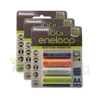 Eneloop Rechargeable Battery AA 12pcs. - Organic (4 ก้อน/แพ็ค) รุ่น BK-3MCCE/4RT x 3 Pack (4 ก้อน/Pack) Eneloop Rechargeable Battery AA 12pcs. - Organic (4 ก้อน/แพ็ค) รุ่น BK-3MCCE/4RT x 3 Pack (4 ก้อน/Pack)