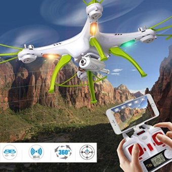 Drone ติดกล้องความละเอียดสูง WiFi พร้อมระบบถ่ายทอดสดแบบ Realtime(NEW มีระบบ ล็อกความสูงได้)สีขาว Drone ติดกล้องความละเอียดสูง WiFi พร้อมระบบถ่ายทอดสดแบบ Realtime(NEW มีระบบ ล็อกความสูงได้)สีขาว