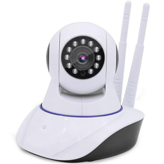 IP Camera  Cam IP Camera Full HD กล้องวงจรปิดไร้สาย version 2 สองเสาอากาศ(white)