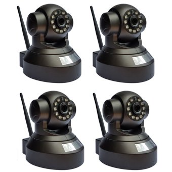 IP Camera กล้องวงจรปิดไร้สาย IP Camera Full HD 1.0MP  ติดตั้งง่าย แพ็ค4 ชิ้น (Black)