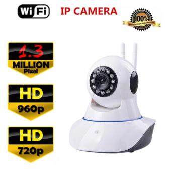 IP Camera p2p Cam IP Camera Full HD กล้องวงจรปิดไร้สาย version 2 สองเสาอากาศHD 720P / 960P IR Cut Wi-Fi และ ไมโครโฟน ในตัว (white)