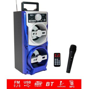 ITK ลำโพงพกพา บลูทูธไร้สาย มี FM พร้อมไมค์ รุ่น T-728 (Blue)