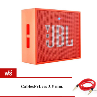 JBL GO Bluetooth Speaker (Orange) ฟรี CablesFrLess (TM) 3ft 3.5mm