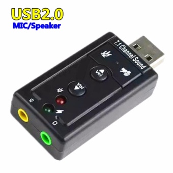 2561 JJ USB 2.0 3D Virtual 12Mbps External 7.1 Channel Audio Sound Card Adapter DH