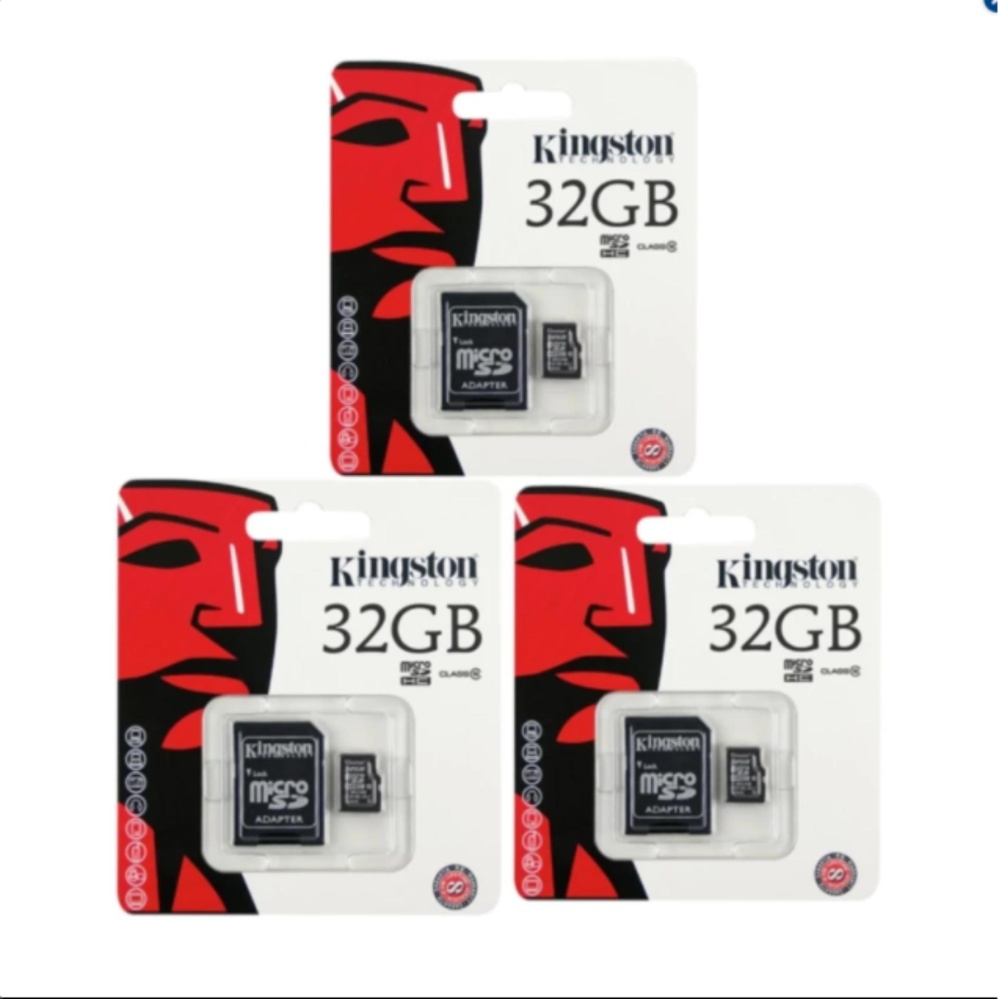 Kingston Kingston Memory Card Micro SD SDHC 32 GB Class 10 คิงส์ตัน เมมโมรี่การ์ด 32 GB 3pcs Kingston Kingston Memory Card Micro SD SDHC 32 GB Class 10 คิงส์ตัน เมมโมรี่การ์ด 32 GB 3pcs