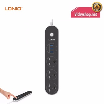 LDNIO SC3301 รางปลั๊กสากลอะแดปเตอร์ 3 ช่อง ซ็อกเก็ต USB 3 ช่อง ขนาดยาว 1.6 เมตร