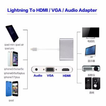 ซื้อ/ขาย Mango Gadget Original Lighting to HDMI/VGA/Audio Adapter for iphone5 5s 5c 6 6s 6 7 plus ipad Pro 9.7 \ipad Pro 12.9\ipad air2 ipad air