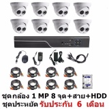 Mastersat ชุดกล้องวงจรปิด CCTV AHD 1 MP 720P 8 จุด โดม 8 ตัว พร้อมสายสำเร็จ และ HDD 1 TB ติดตั้งได้ด้วยตัวเอง ชุด สุดประหยัด ราคา 4,525 บาท*ส่งฟรี
