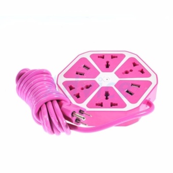ปลั๊กไฟ MELON MLCH-03สีส้ม USB HEXAGON ยาว3เมตร4ช่องUSB