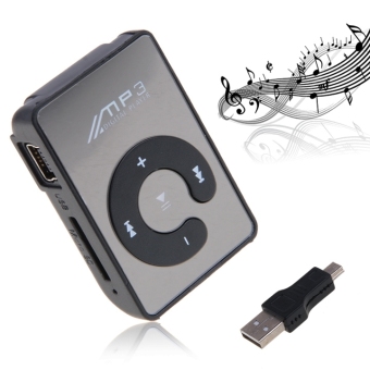 Mini Clip USB MP3 Music Media Player With Micro TF/SD card SlotSupport 128M - 8GB +earphone Black