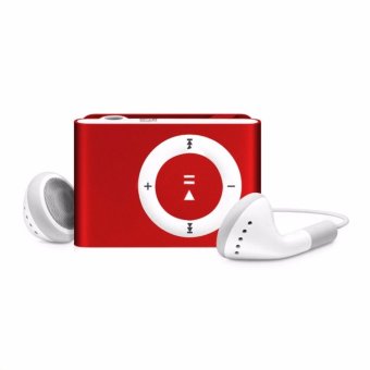 MP3+ Mini Clip MP3 Player Music Speaker เครื่องเล่น MP3 ขนาดพกพา(สีแดง)1ชิ้น +