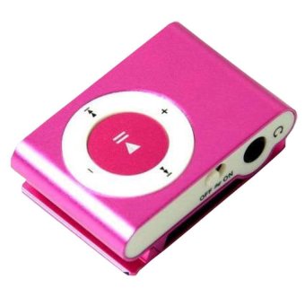 MP3 Player Music Speaker เครื่องเล่น MP3พร้อม หูฟังขนาดพกพา(สีชมพู) 1ชิ้น