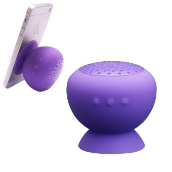 Mushroom Bluetooth Speaker Wireless Hands free Waterproof Purple - intl Mushroom Bluetooth Speaker Wireless Hands free Waterproof Purple - intl