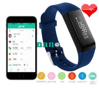 Nanotech Vidonn A6 Heart 2016 hot Vidonn A6 Heart Rate WristbandSmart Watch Sleep Monitor Fitness Tracker Waterproof Bracelet forIOS&Android - สีน้ำเงิน