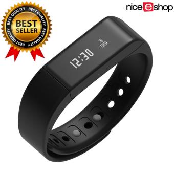 niceEshop บลูทูธสายรัดข้อมือเจ็บ 4.0 กันน้ำเครื่องตรวจวัดกิจกรรมSmartband (สีดำ)-ระหว่างประเทศ