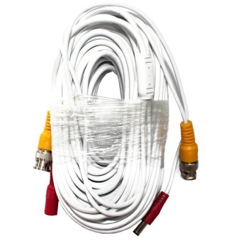 NIGHTCOM สายต่อกล้องวงจรปิด CCTV cable ยาว 18 เมตร แบบสำเร็จรูปมีหัว BNC   DC (White)