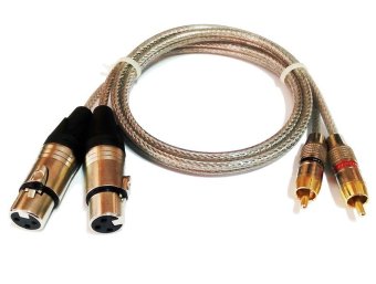 NKE สายสัญญาณ 1เมตร Professional Audio Link Cable XLR Female to RCAMale