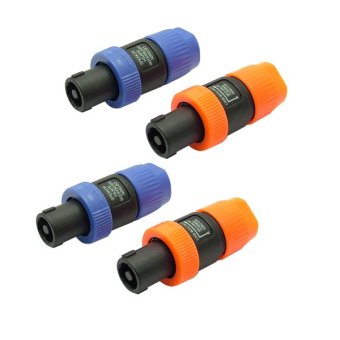 NKE AUDIO Speakon 4 Pole Male Plug Compatible Audio Cable Connector(4 Pcs)