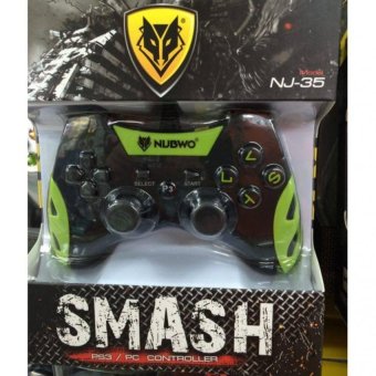 NUBWO จอยเล่นเกม NJ-35 สำหรับ PS3 PC สีดำเขียว