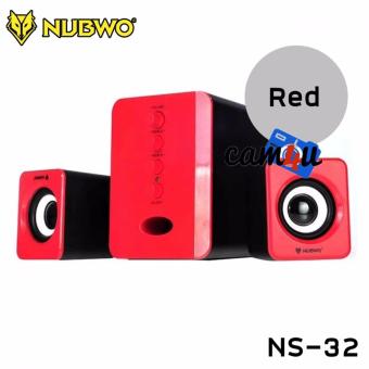 2561 Nubwo NS-32 Shadow Subwoofer Speaker 2.1 USB (Red)