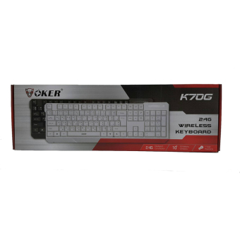 ประเทศไทย OKER K70G BLACK KEYBOARD WIRELESS 2.4GHz
