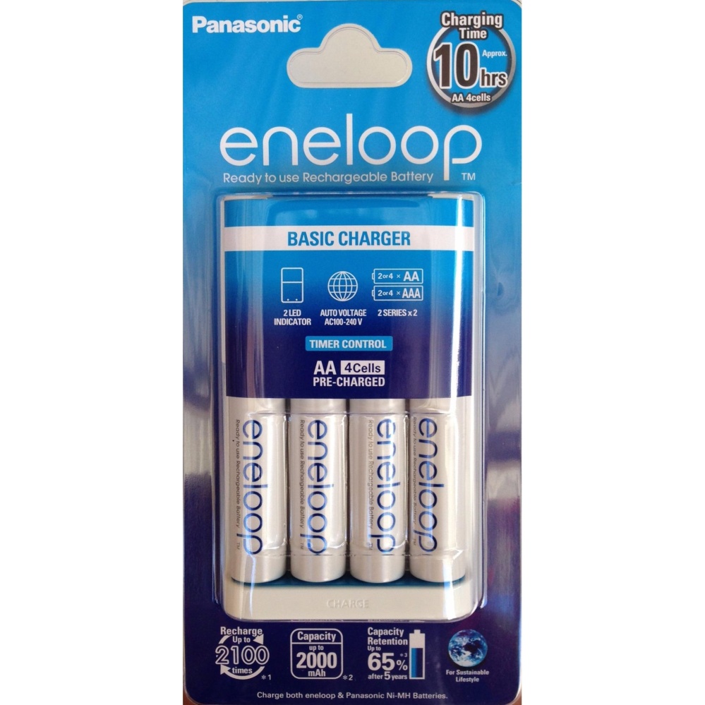 เครื่องชาร์จถ่าน Panasonic Eneloop + ถ่านชาร์จ AA 4 ก้อน (ของแท้) เครื่องชาร์จถ่าน Panasonic Eneloop + ถ่านชาร์จ AA 4 ก้อน (ของแท้)