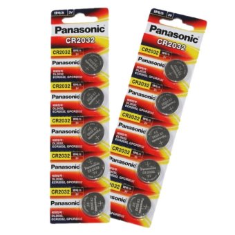 ราคา Panasonic ถ่านกระดุม lithium CR2032 (2 แพ็ค 10 ก้อน)
