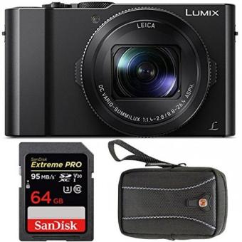 Panasonic LUMIX DMC-LX10K Digitral Camera w/ 64GB SD Card &Case