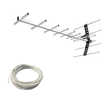 Planetcomm outdoor antenna เสาอากาศทีวีดิจิตอลติดตั้งภายนอก รุ่น 13E RG 10 M.