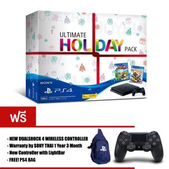 PS4 SLIM : Ultimate Holiday Pack [500GB] + DUALSHOCK 4 + PS4 Bag