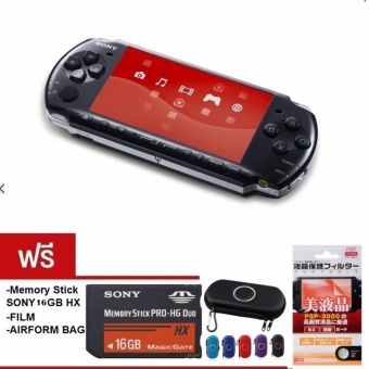 ขาย PSP 3000 (Black) +16GB+game+กระเป๋า+กันรอย