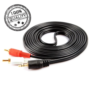 ภาพหน้าปกสินค้าRCA Cable 1.5M 3.5mm(M) to RCA(M) 2หัว สายสัญญาณเสียง ต่อหูฟัง/ลำโพง 423A ยาว 1.5เมตร (สีดำ) ที่เกี่ยวข้อง