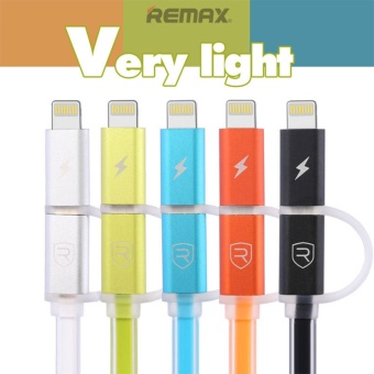 โปรโมชั่นพิเศษ REMAX 2-in-1 Lightning & Micro USB Fast Charging and Sync DataTransfer USB Cable with LED Indicator for iPhone Samsung AndroidSmartphones iPad (White) เสนอราคา REMAX 2-in-1 Lightning & Micro USB Fast Charging and Sync DataTransfer USB Cable with LED Indicator for iPhone Samsung AndroidSmartphones iPad (White)