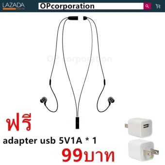 Remax หูฟังกันน้ำ หูฟังกันเหงื่อ หูฟังบลูทูธไร้สาย Bluetooth Small Talk รุ่น RB-S8 (สีดำ) +adapter usb