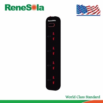 ReneSola รางปลั๊กไฟ ปลั๊กพ่วง4ช่อง สายไฟยาว3เมตร รุ่น MS-104/BK (สีดำ)