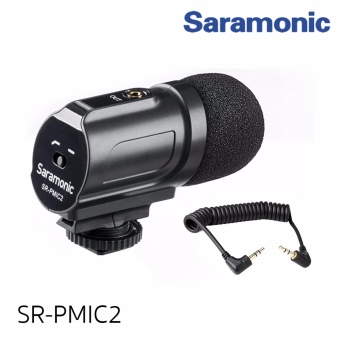 Saramonic SR-PMIC2 Mini Stereo Condenser Microphone with Integrated Shockmount, Low-Cut Filter Battery-Free Operation for DSLR Cameras Camcorders Saramonic SR-PMIC2 Mini Stereo Condenser Microphone with Integrated Shockmount, Low-Cut Filter Battery-Free Operation for DSLR Cameras Camcorders