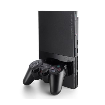 Sony เครื่อง Ps2 sony playstation 2 Series 90006 ดีไซน์ ใหม่ ที่มีน้ำหนักเบาลงและมี Built-in AC Adapter ในตัว (Black)