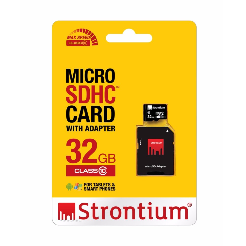Strontium Micro SD Card 32GB card class 10 with adapter Strontium Micro SD Card 32GB card class 10 with adapter