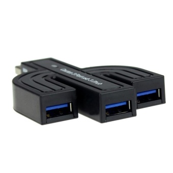 Super Speed USB 3.0 3-Port Compact Hub Adapter For PC Laptop Mac BK- intl Super Speed USB 3.0 3-Port Compact Hub Adapter For PC Laptop Mac BK- intl